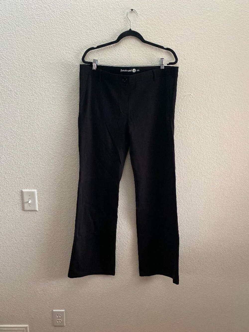 Betabrand Classic Dress Pant Yoga Pant Bootcut Black Size 2XL Long W0104-BK